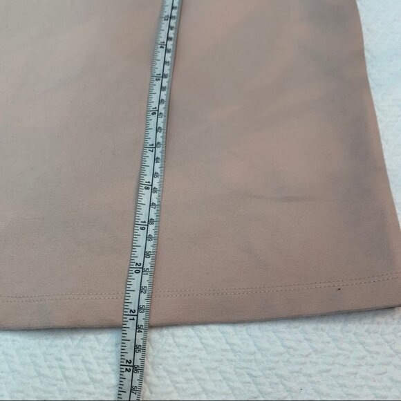 𝅺halogen Removable Feather Ostrich Sleeve Trim Ponte Top Blush Sz S - Picture 10 of 11